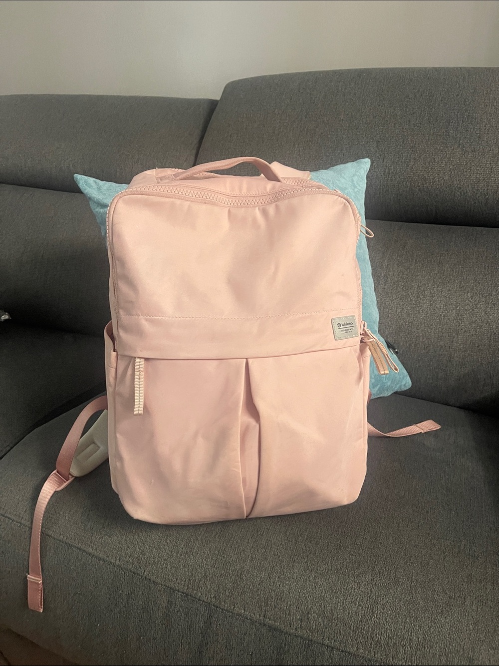 Compact Soft Pink Everyday Backpack with Front Pockets Lululemon!